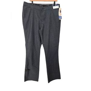 Riders By Lee Gray Pinstripe Pants Size 16M/16L NWT
